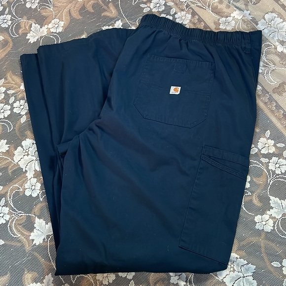 Carhartt Force Liberty Scrub Pants Navy Straight Leg Medical - Picture 1 of 8